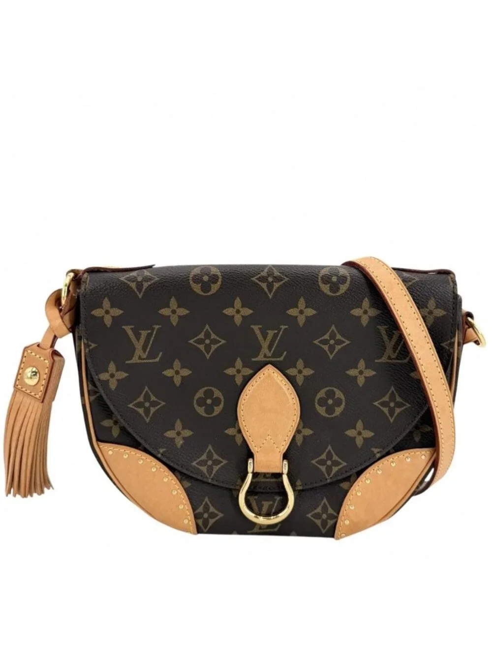 Louis Vuitton Shoulder Bag Monogram Saint Cloud Crossbody Brown Gold